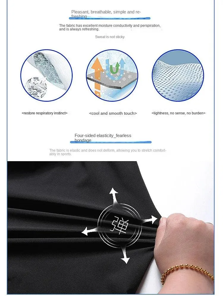 2024 Casual Sports Shorts for Men's Summer Ice Silk Cool