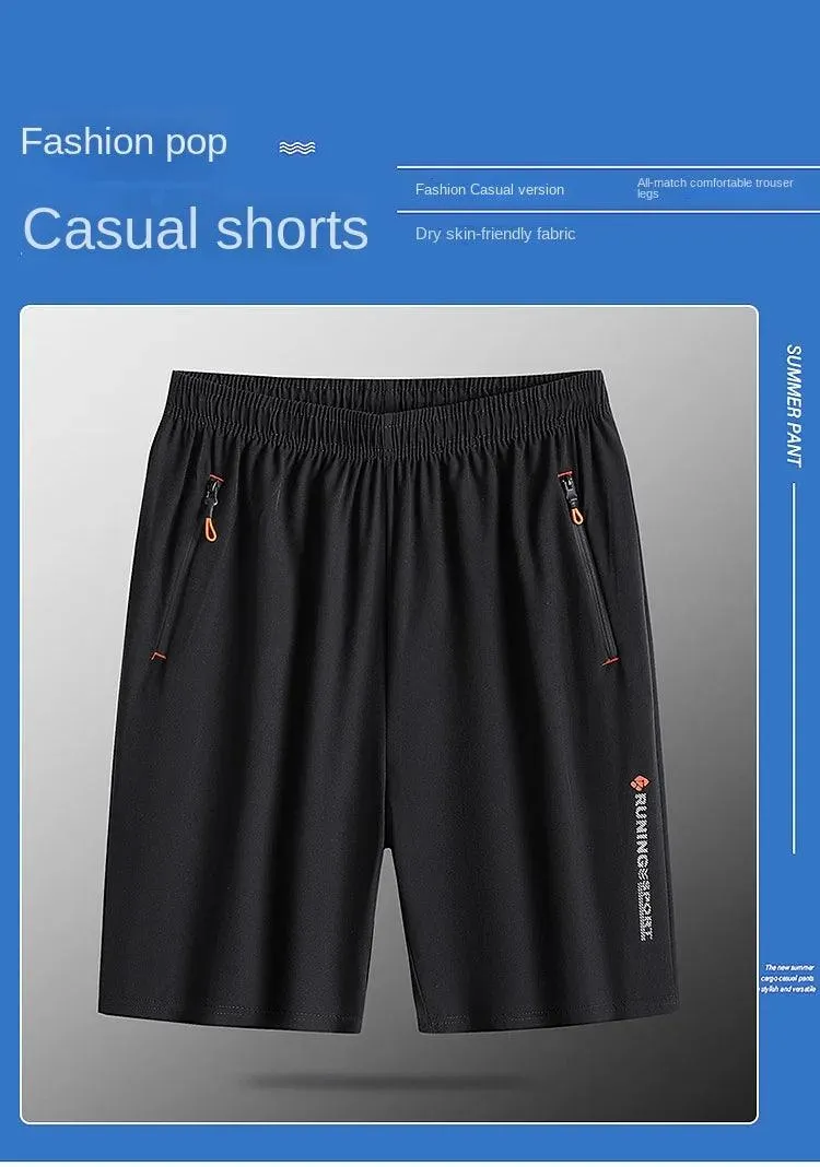 2024 Casual Sports Shorts for Men's Summer Ice Silk Cool