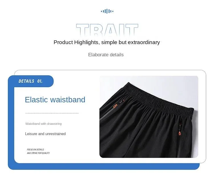 2024 Casual Sports Shorts for Men's Summer Ice Silk Cool