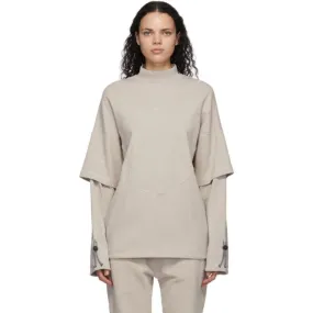 A-COLD-WALL* Taupe Oversized Double Long Sleeve T-Shirt