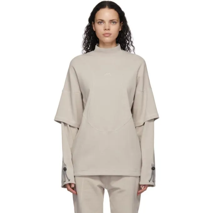 A-COLD-WALL* Taupe Oversized Double Long Sleeve T-Shirt