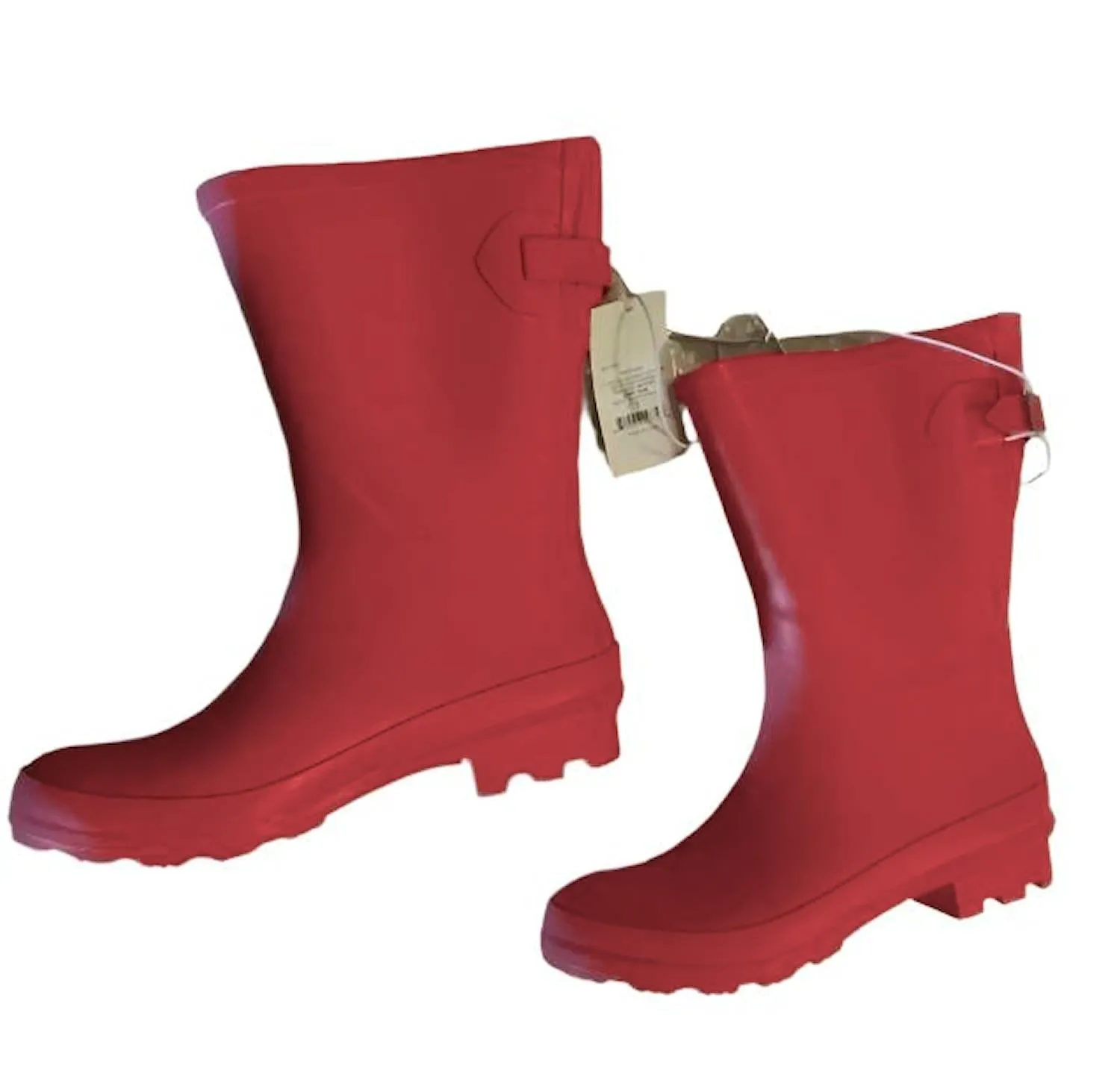 A New Day Women's Vicki Mid Calf Rain Boots Red 9