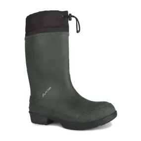 Acton Men's Winter Work Boots Stormy - 15" Waterproof, Insulated Rubber, Slip-Resistant, Self-Cleaning Outsole, Removable Liner | Green, Sizes 6-14