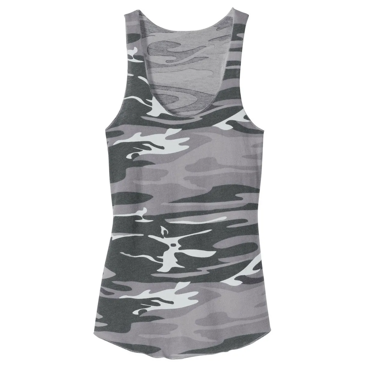 Alternative Women's Grey Camo Meegs Eco-Jersey Racer Tank