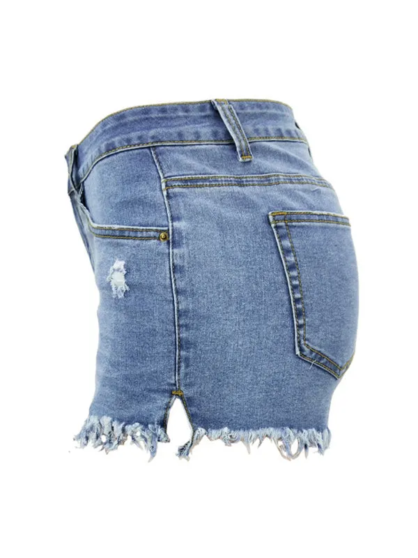 Avalynn Women's Casual Tassel High Waist Denim Shorts