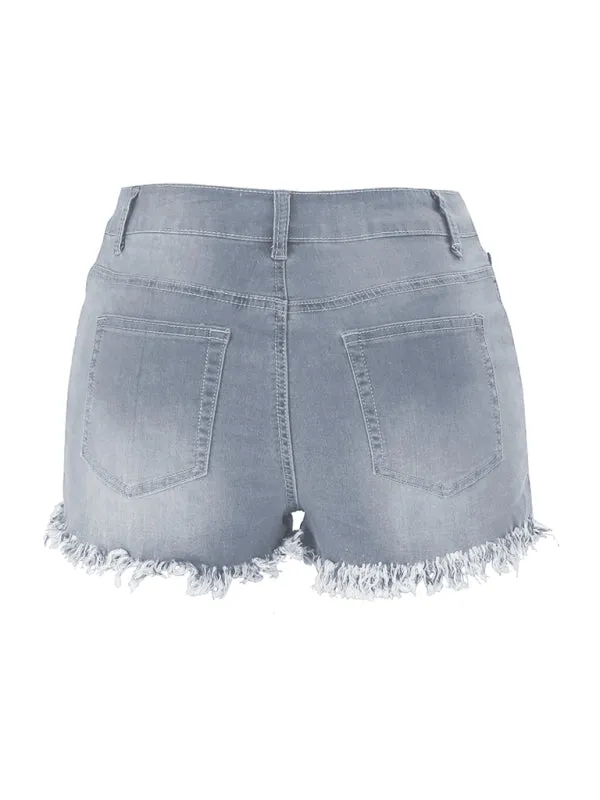 Avalynn Women's Casual Tassel High Waist Denim Shorts