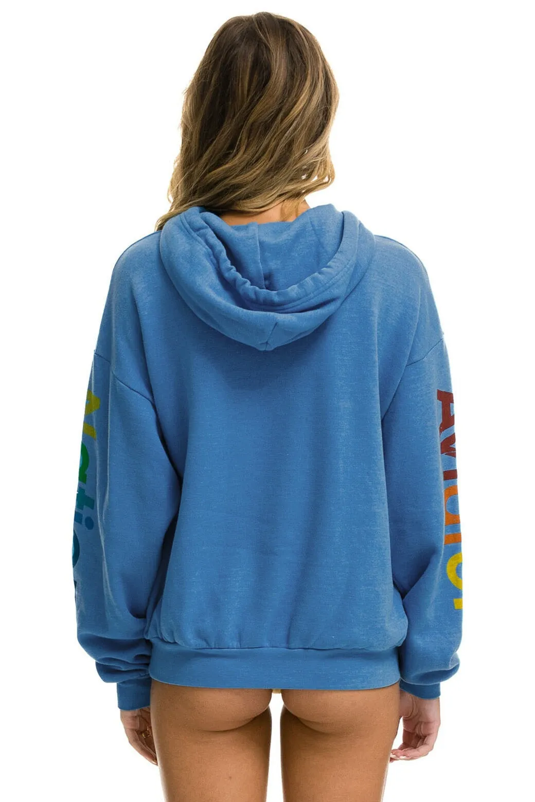 AVIATOR NATION MALIBU RELAXED PULLOVER HOODIE - COBALT