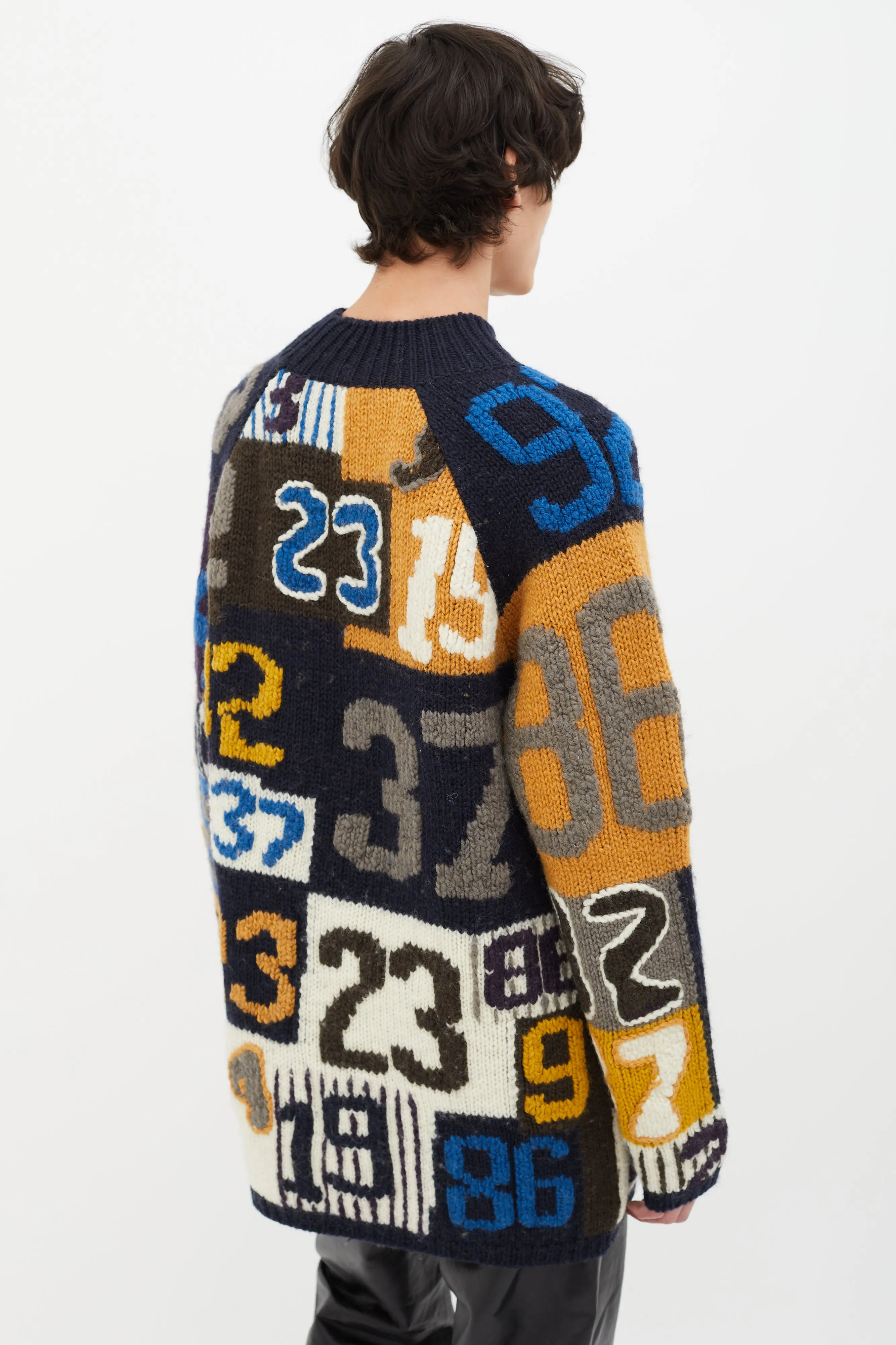 AW 2015 Jerett Number Wool Knit Sweater