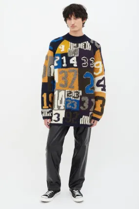 AW 2015 Jerett Number Wool Knit Sweater