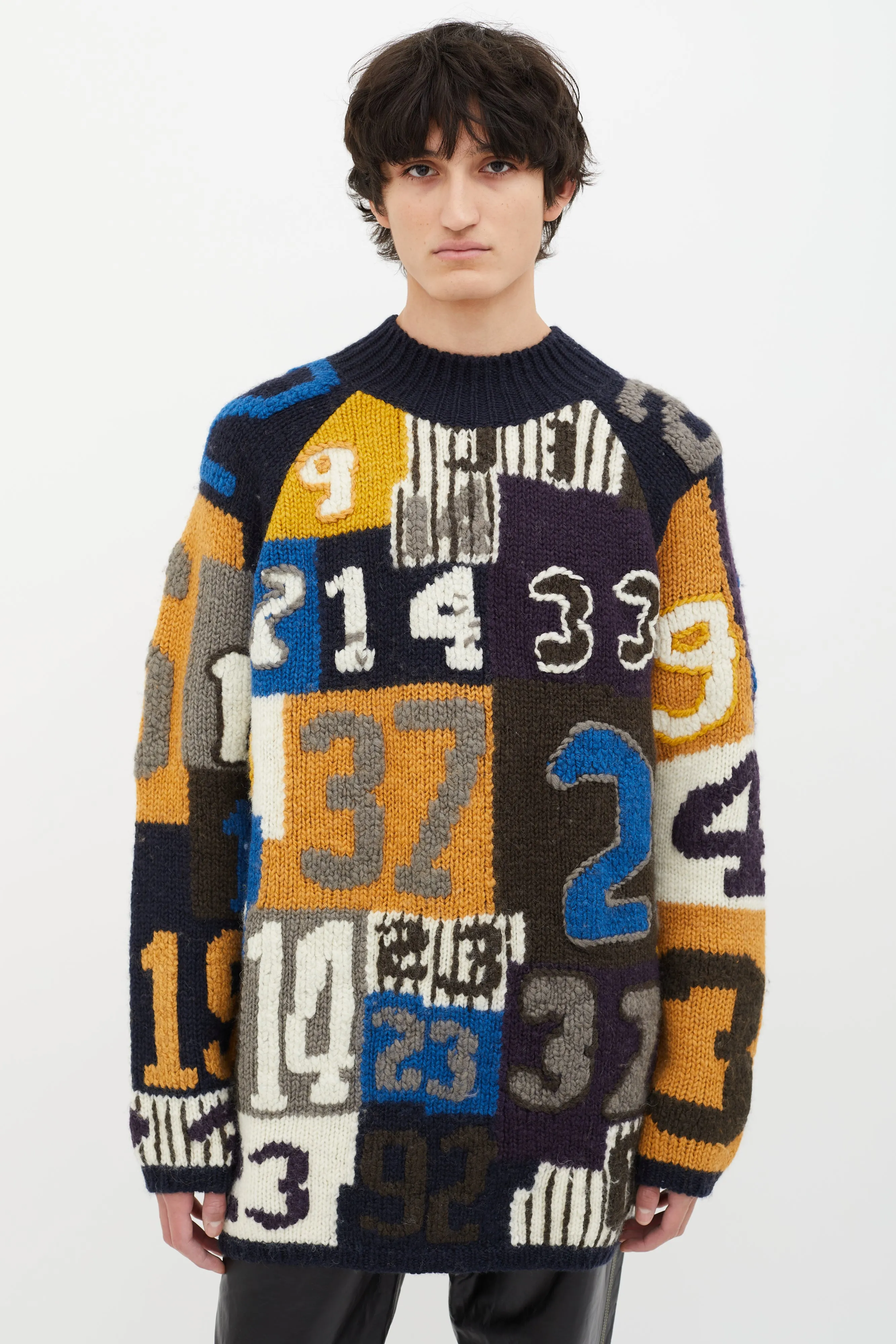 AW 2015 Jerett Number Wool Knit Sweater