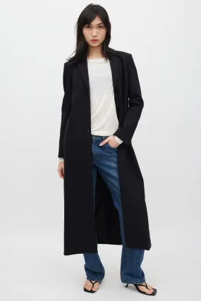 Black Nylon & Silk Lined Sallik Coat