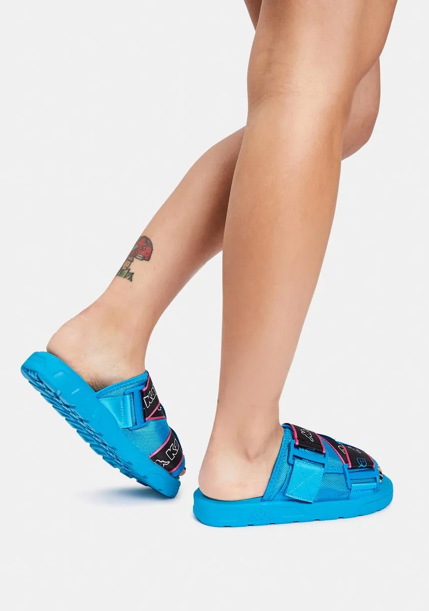 Blue Logo Tape Kalpi Sandals