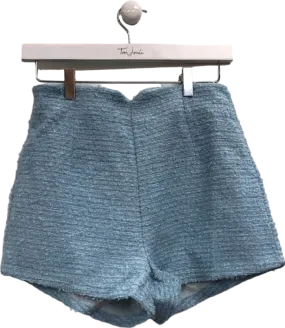 Blue Tweed High-Waist Shorts EU 36 UK 8