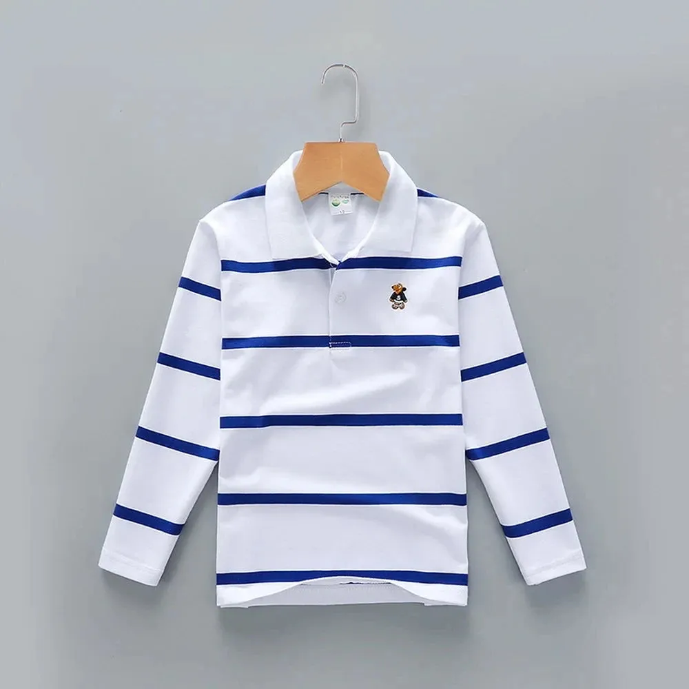 Boys T Shirt Long Sleeve  Striped Comfortable POLO Shirts