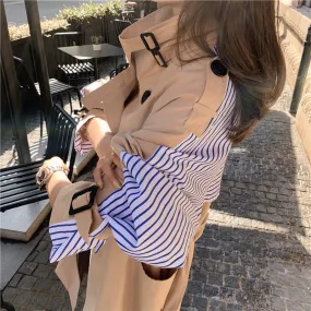 British style Loose Trendy Mid-Length Women's Windbreaker