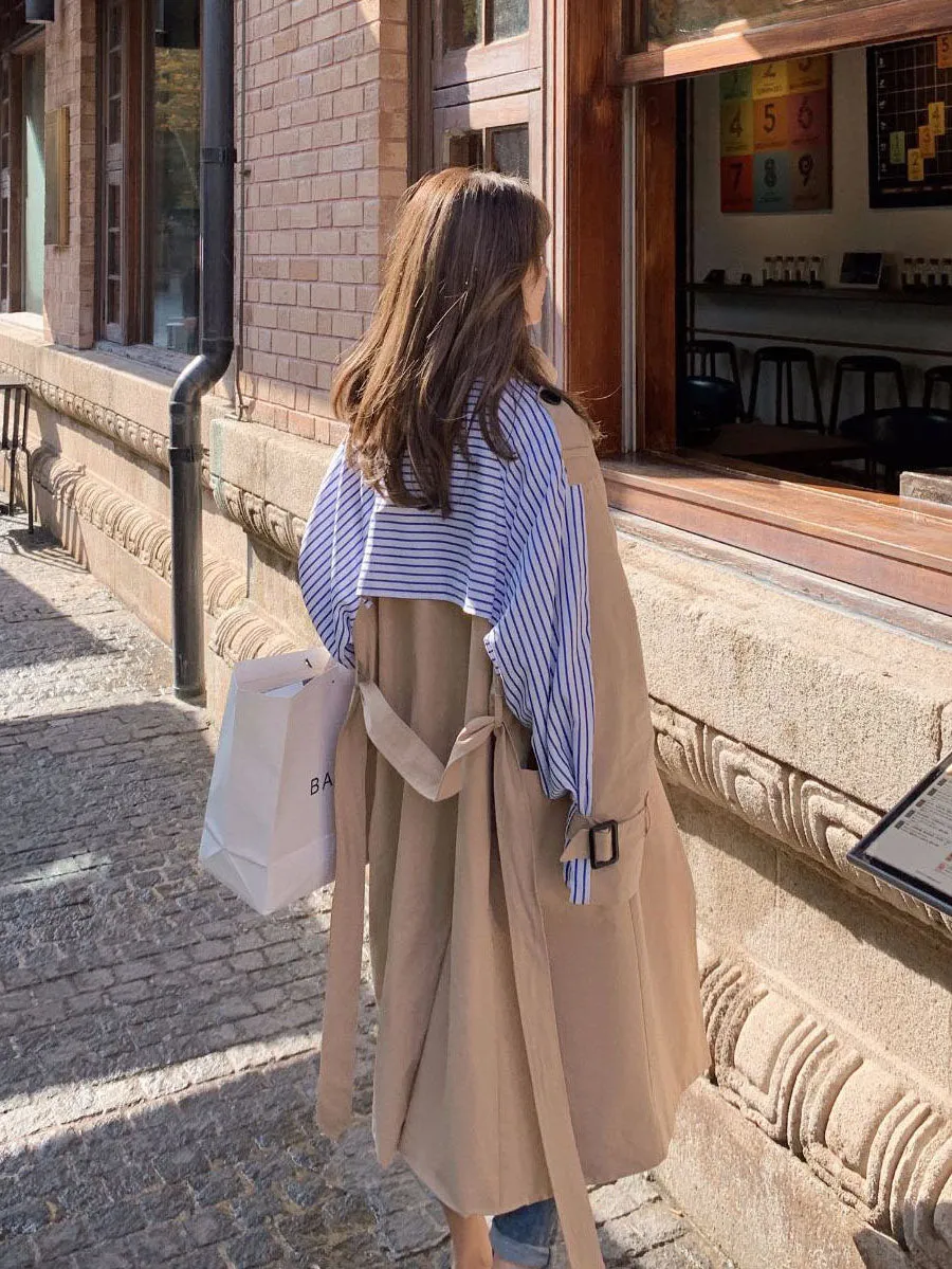 British style Loose Trendy Mid-Length Women's Windbreaker