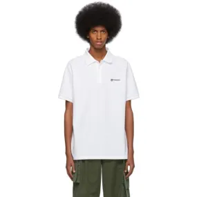 Burberry White Logo Oversized Polo