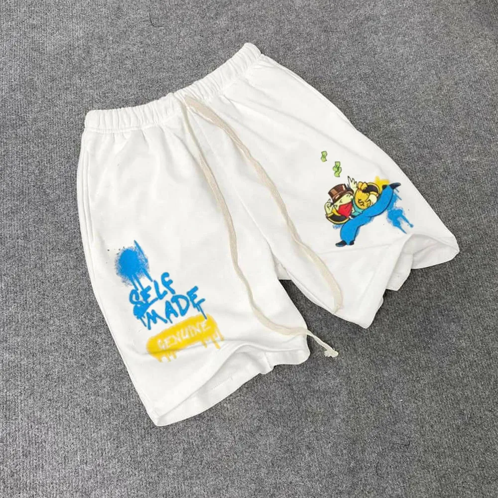 Casual Alphabet Money Print Track Shorts