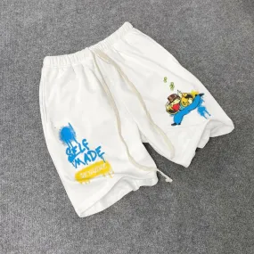 Casual Alphabet Money Print Track Shorts