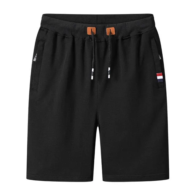 Casual Shorts Men Summer New Men's Fashion Solid Wild Knee Length Pants Slim Drawstring Beach Shorts Male
