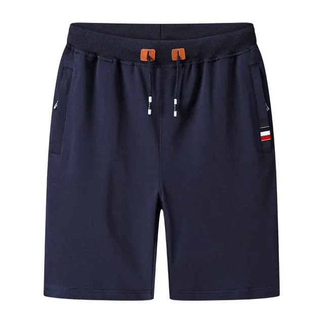 Casual Shorts Men Summer New Men's Fashion Solid Wild Knee Length Pants Slim Drawstring Beach Shorts Male