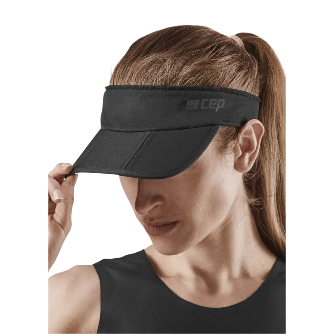 CEP Unisex's Run Foldable Visor - Black