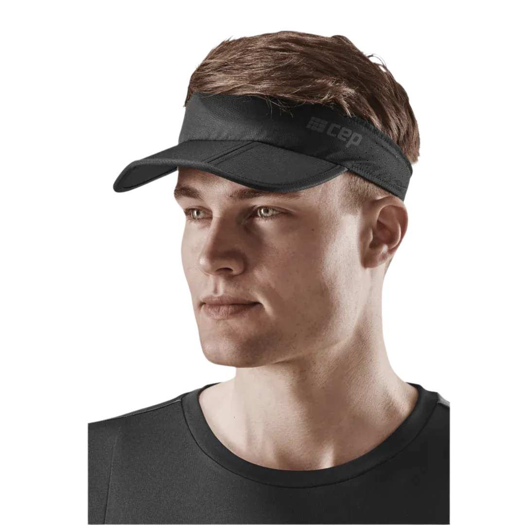 CEP Unisex's Run Foldable Visor - Black