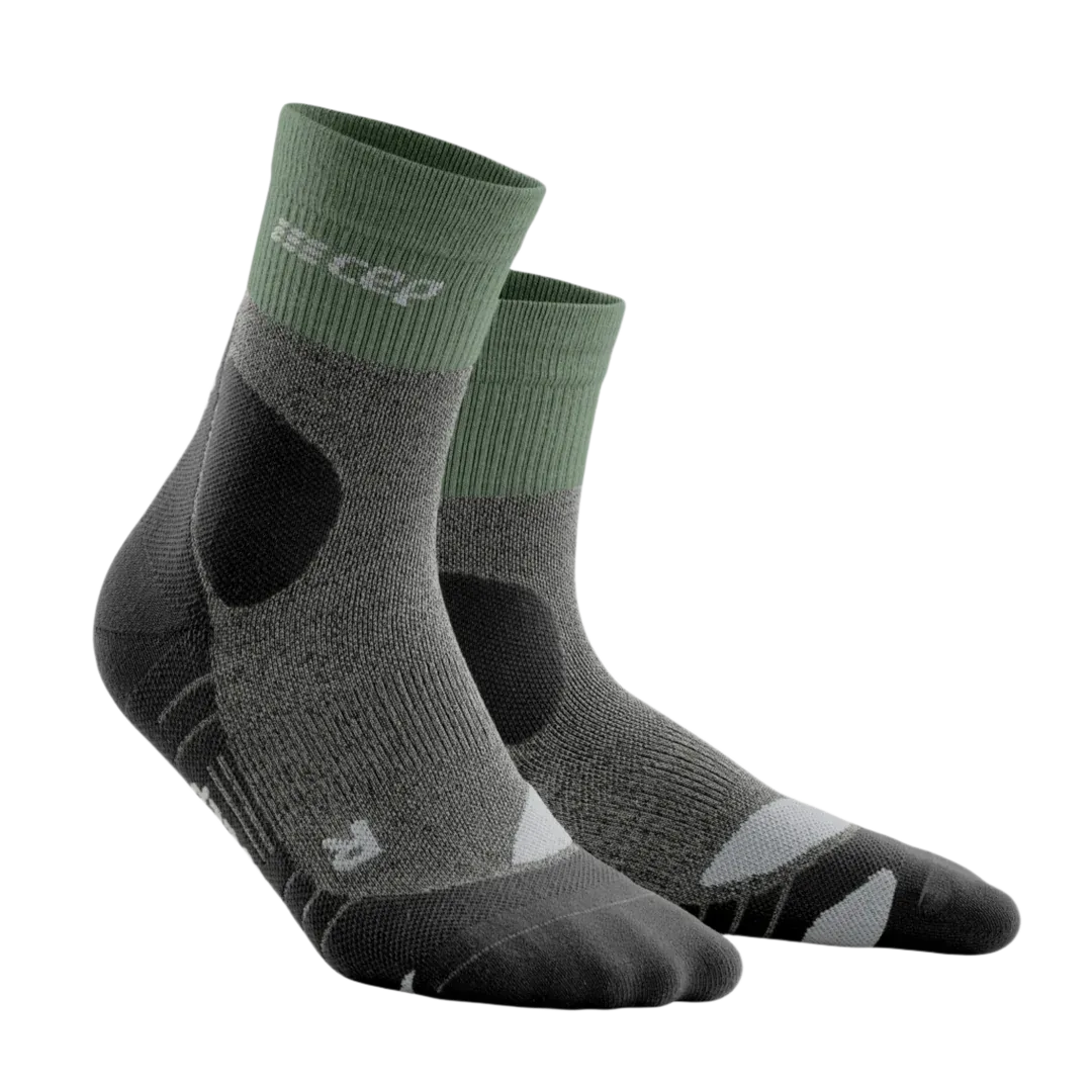 CEP Women's Hiking Merino Mid-Cut Socks - Green/Grey