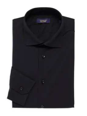 Classic comfortable fit shirt Cavalli Class By Roberto Cavalli, black