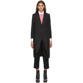 Comme des Garcons Black Gabardine Tuxedo Coat