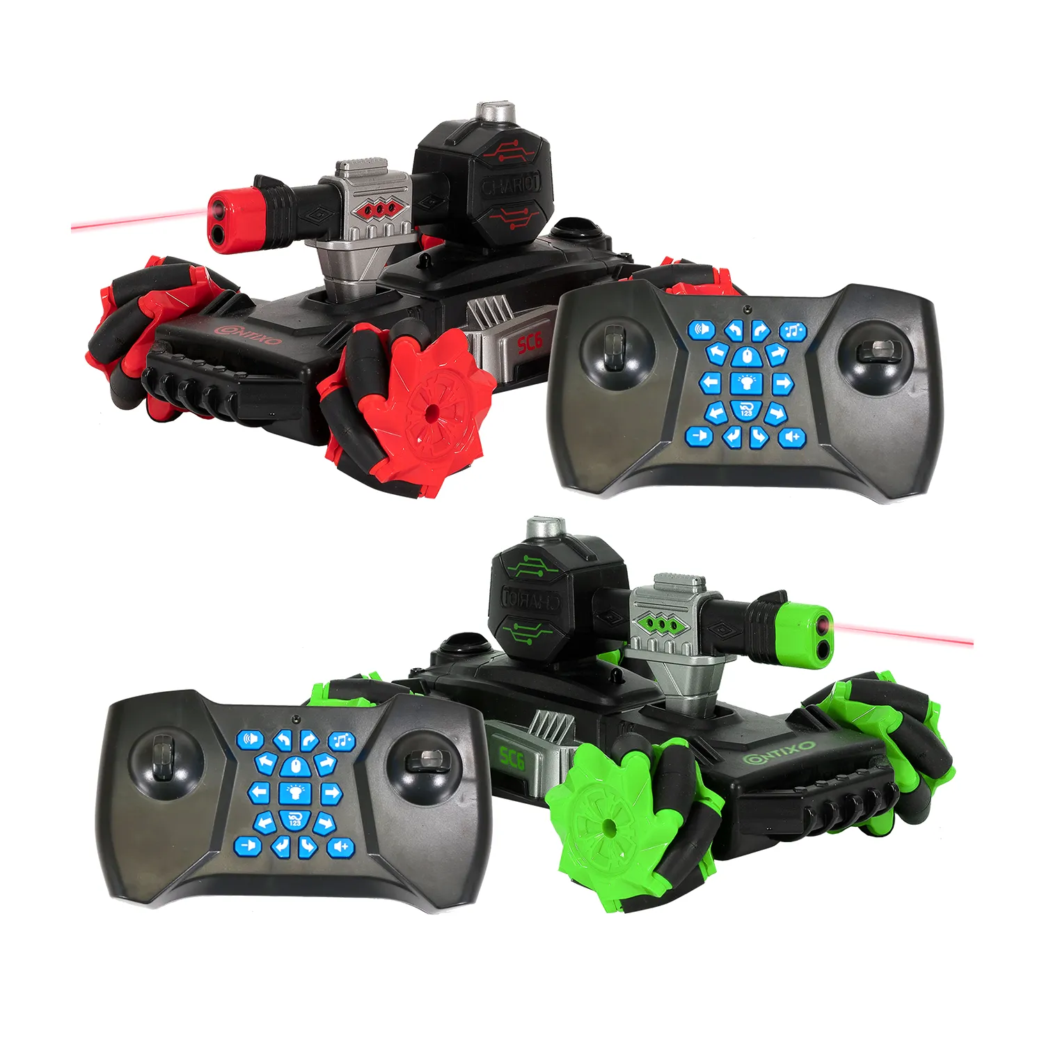 Contixo SC6 RC Remote Control Combat Battle Tank 1:24 Scale - 2 Pack