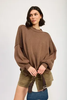 Cozy Casual Oversized Long Sleeve Sweater Top