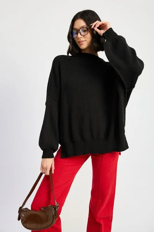 Cozy Casual Oversized Long Sleeve Sweater Top