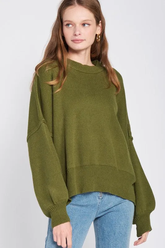 Cozy Casual Oversized Long Sleeve Sweater Top