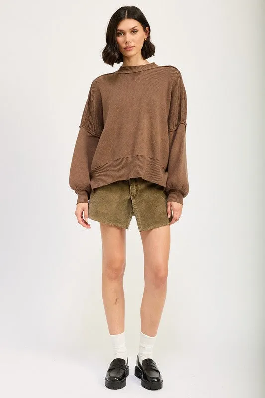 Cozy Casual Oversized Long Sleeve Sweater Top