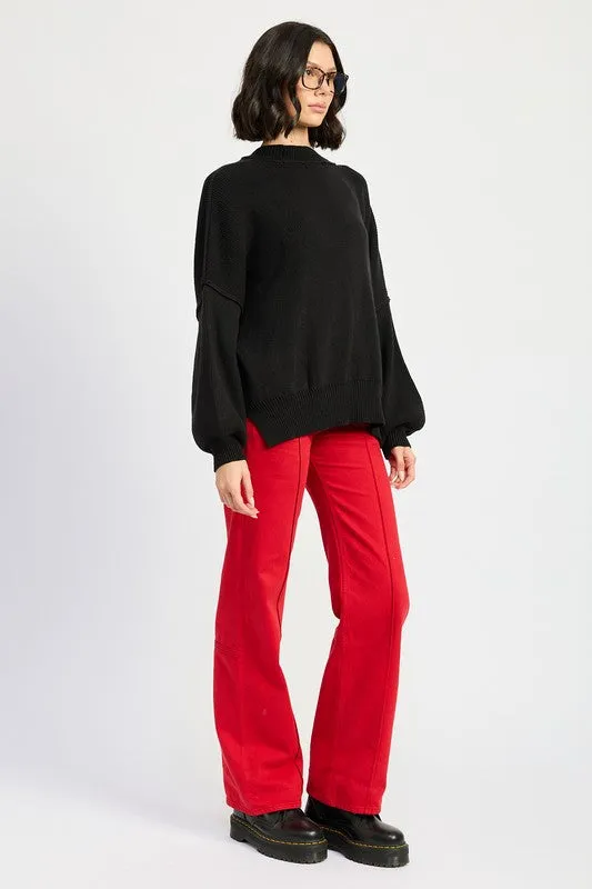 Cozy Casual Oversized Long Sleeve Sweater Top