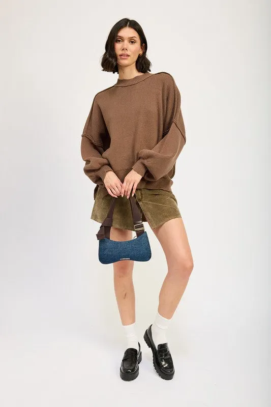 Cozy Casual Oversized Long Sleeve Sweater Top