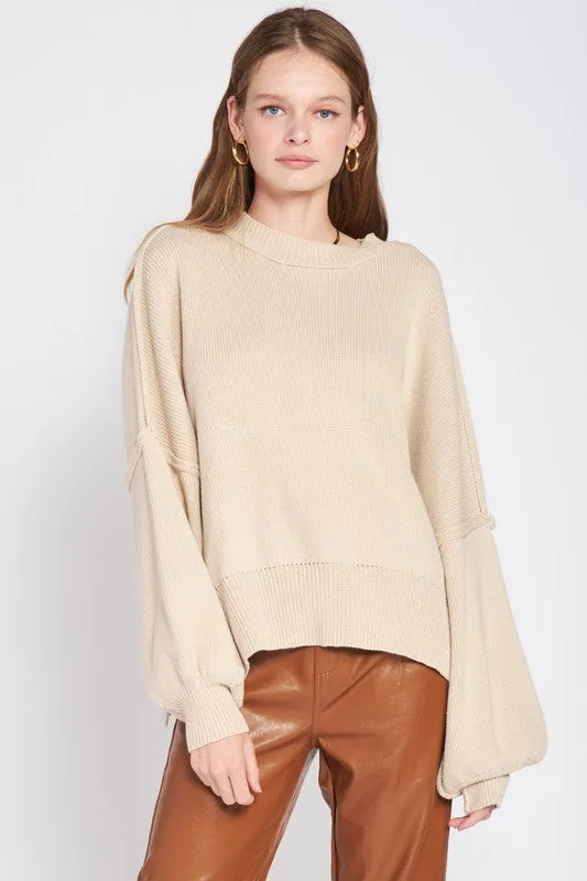Cozy Casual Oversized Long Sleeve Sweater Top