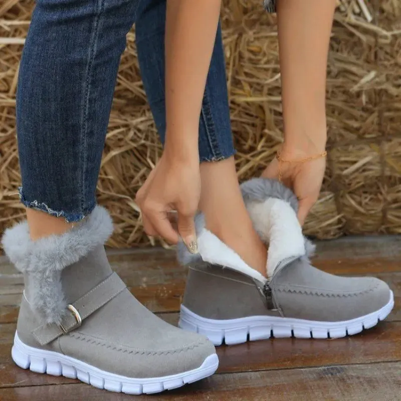Cuzcare Orthopedic Women Boots Winter Fur Lining Extra Comfortable Warm Fashion Snow Boots