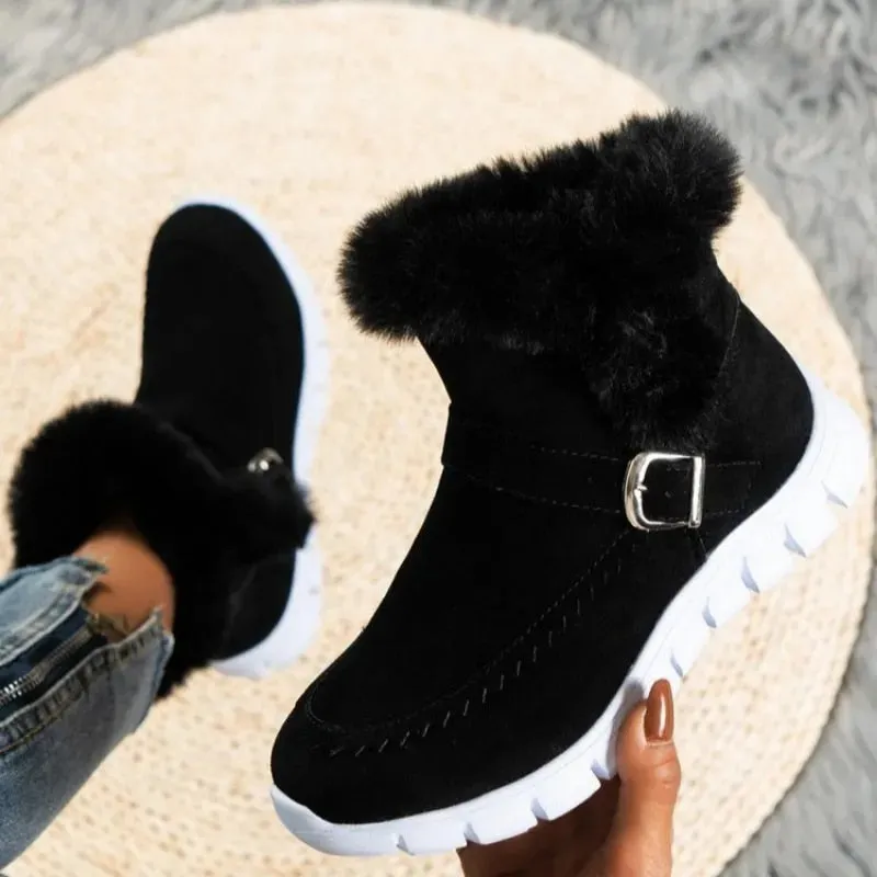 Cuzcare Orthopedic Women Boots Winter Fur Lining Extra Comfortable Warm Fashion Snow Boots