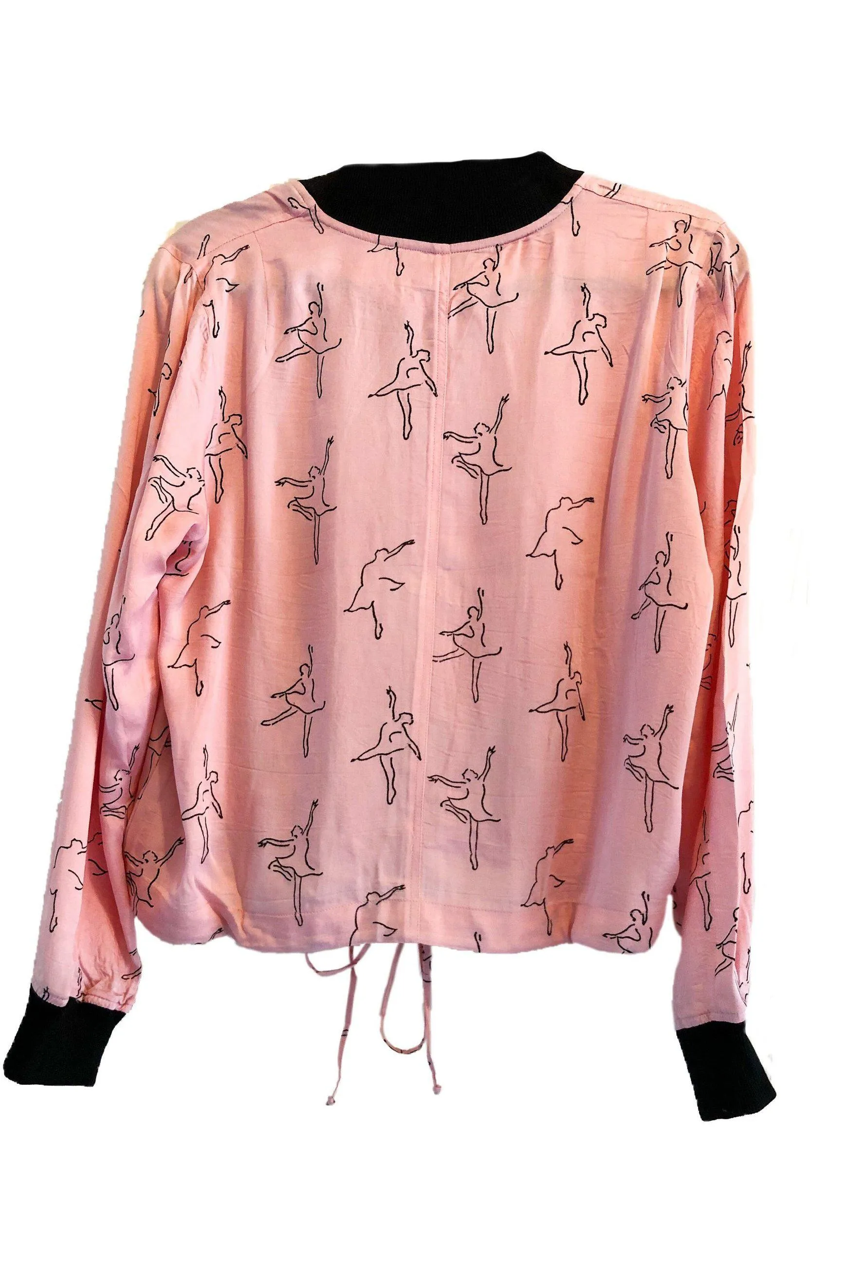 Dancing Ballerina Bomber in Pink   Black