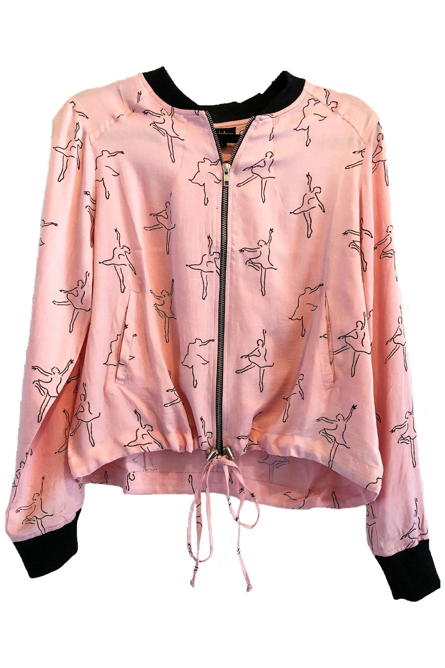 Dancing Ballerina Bomber in Pink   Black