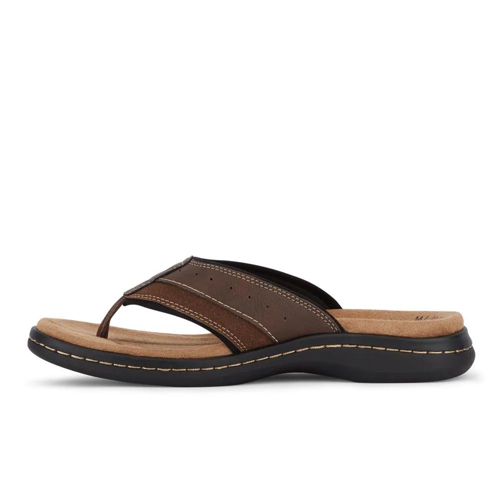 Dockers Briar Men's Leather Slides with Memory Foam Footbed