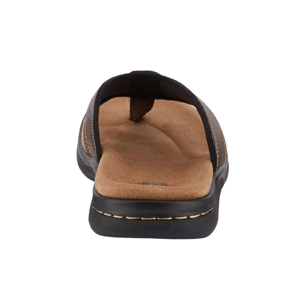 Dockers Briar Men's Leather Slides with Memory Foam Footbed