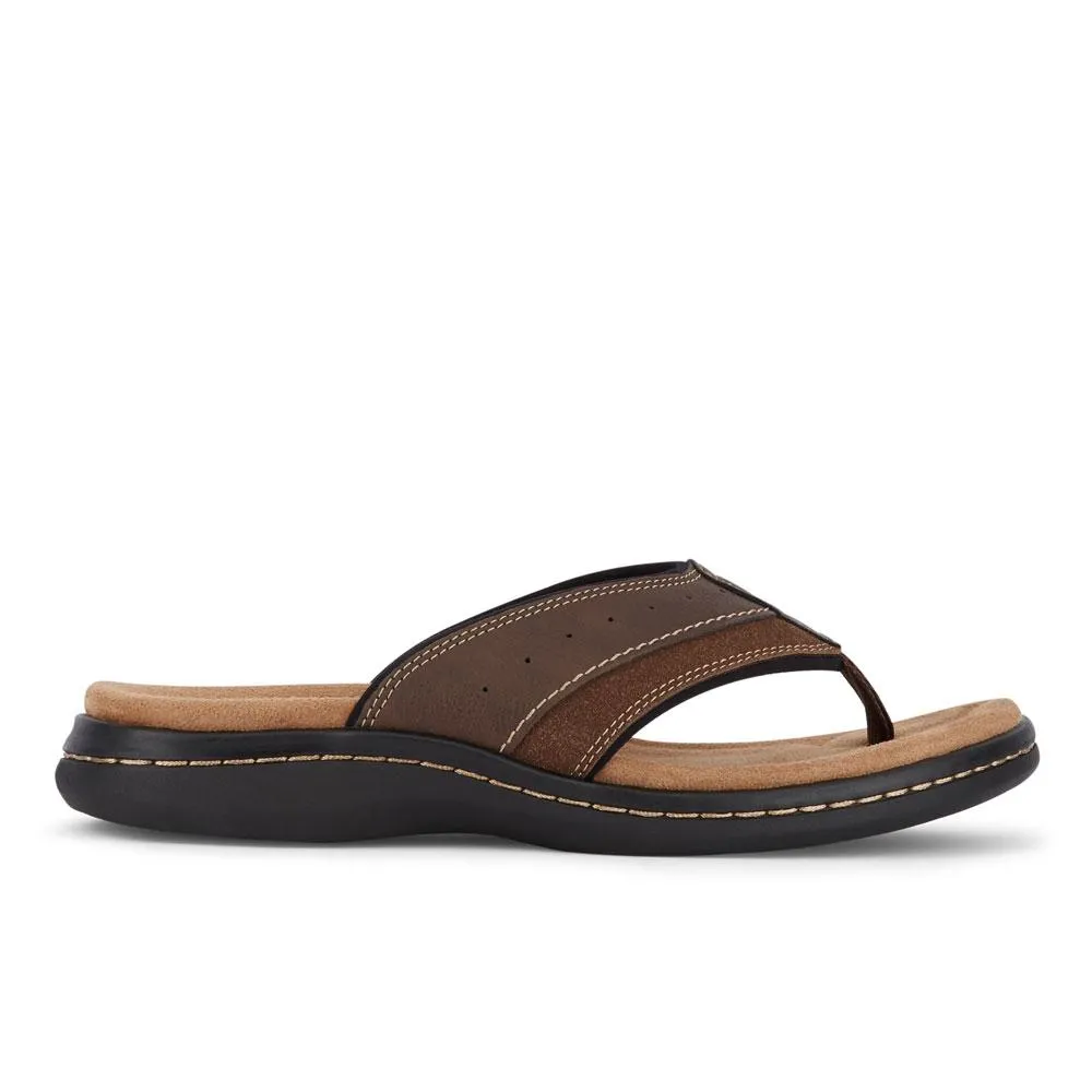 Dockers Briar Men's Leather Slides with Memory Foam Footbed