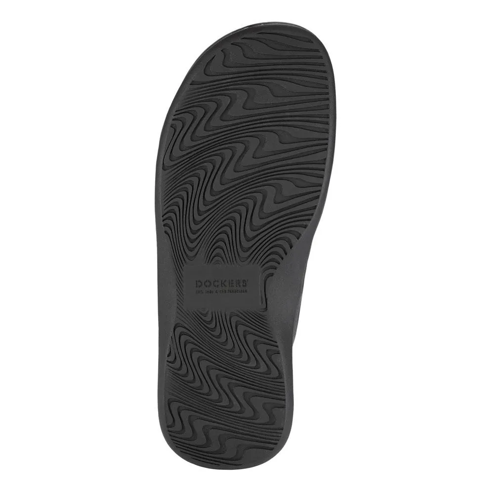 Dockers Briar Men's Leather Slides with Memory Foam Footbed