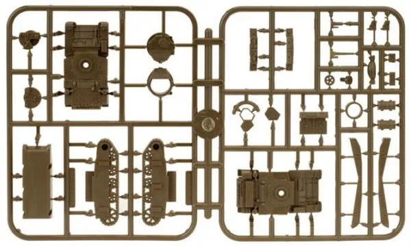 Flames Of War (WWII): (USA) M3 Stuart Light Tank Platoon (5x Plastic)