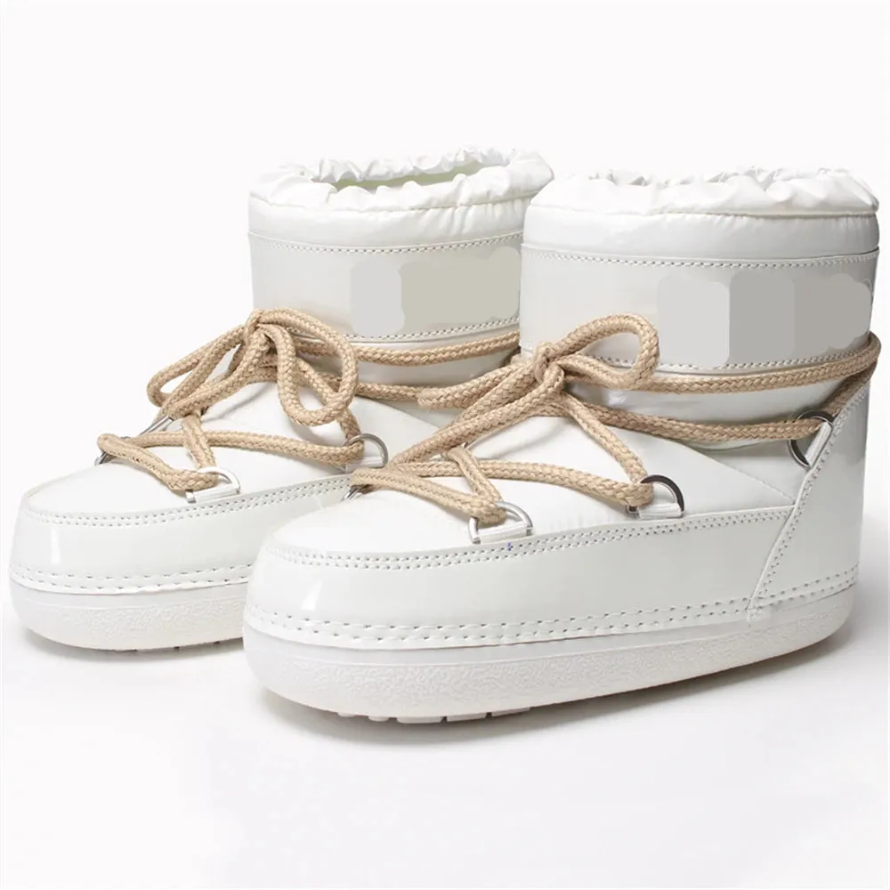 Fluffy Faux Fur Middle Calf Platform Snow Boots for Women