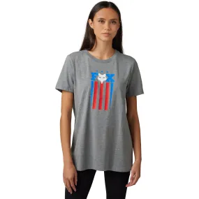 Fox Racing  Womens Unity T-Shirt Short Sleeve Tee Relaxed Fit Heather Graphite