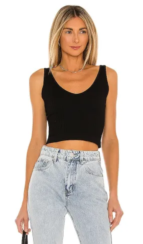 Free People Solid Rib Brami in Black